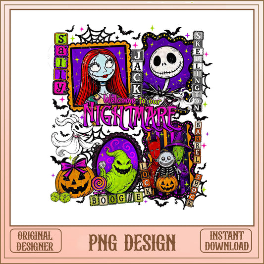 Nightmare Before Christmas PNG, Jack And Sally Halloween PNG, Oogie Boogie PNG