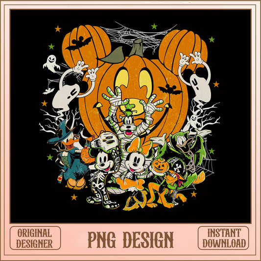Disney Halloween Pumpkin PNG, Mickey And Friends PNG, Spooky PNG