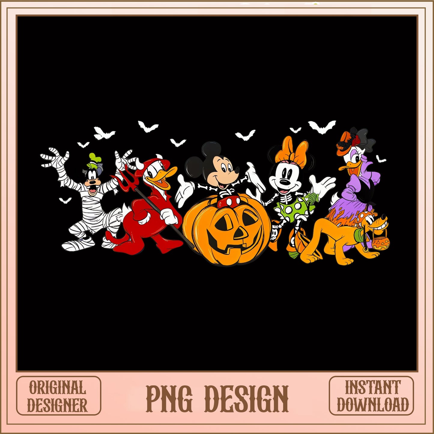 Mickey And Friends Halloween PNG, Disney Halloween PNG, Trick Or Treat PNG