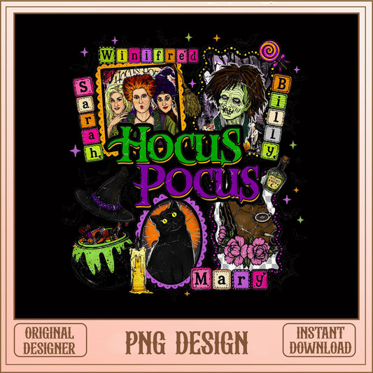 Hocus Pocus Halloween PNG, Sanderson Sisters PNG, Witch PNG