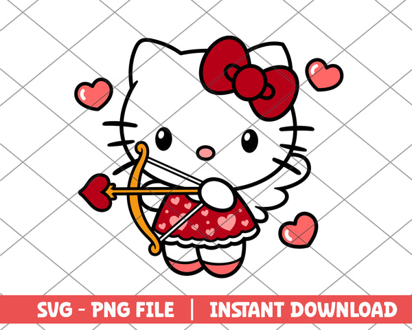Cupid Hello Kitty valentine svg