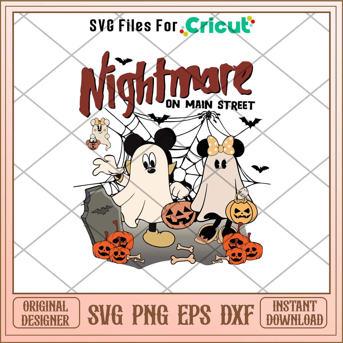 Mickey minnie nightmare on main street svg