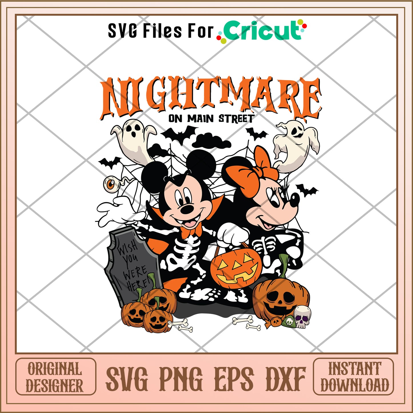 Mickey minnie nightmare halloween svg