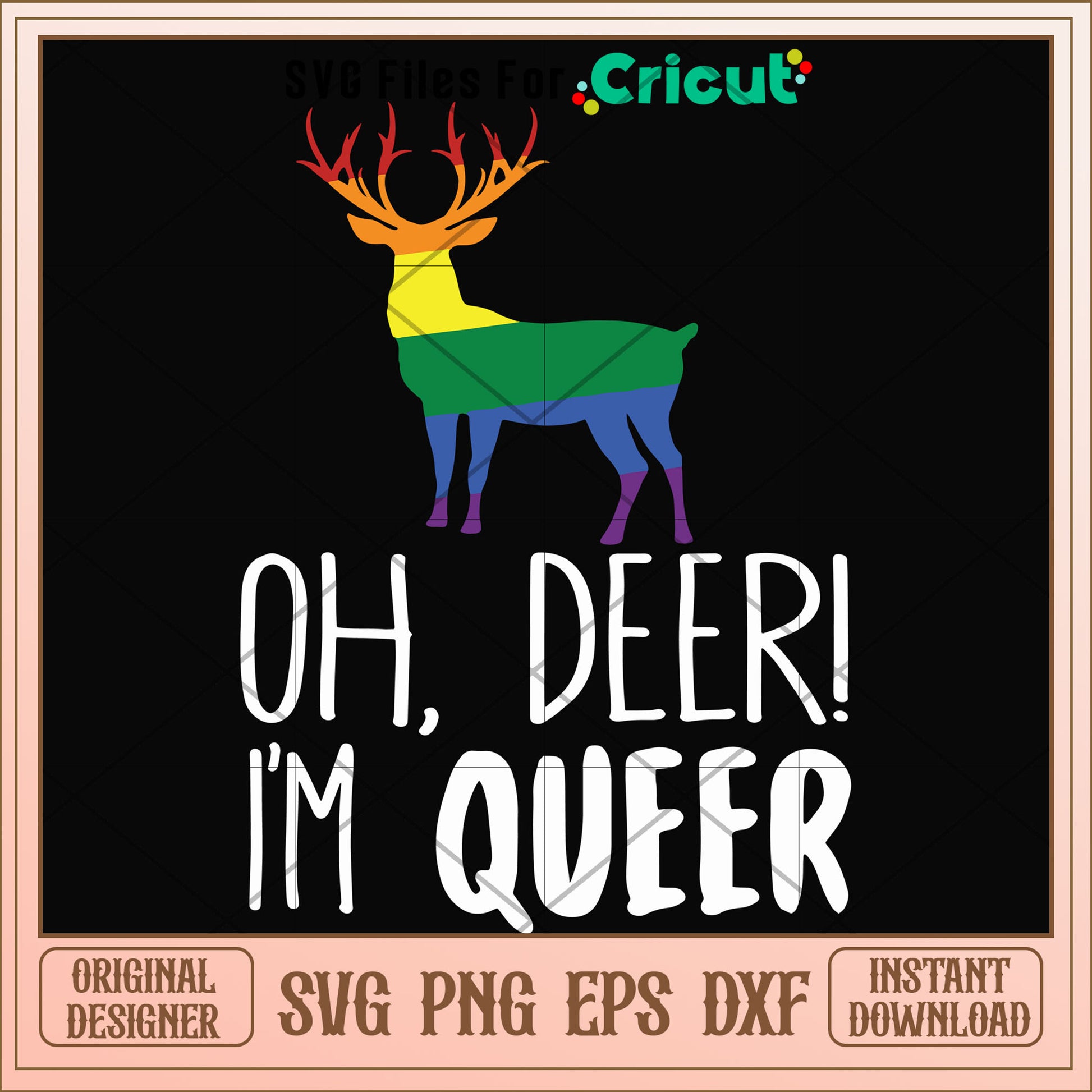 oh deer i'm queer lgbt color svg, queer svg, other svg 
