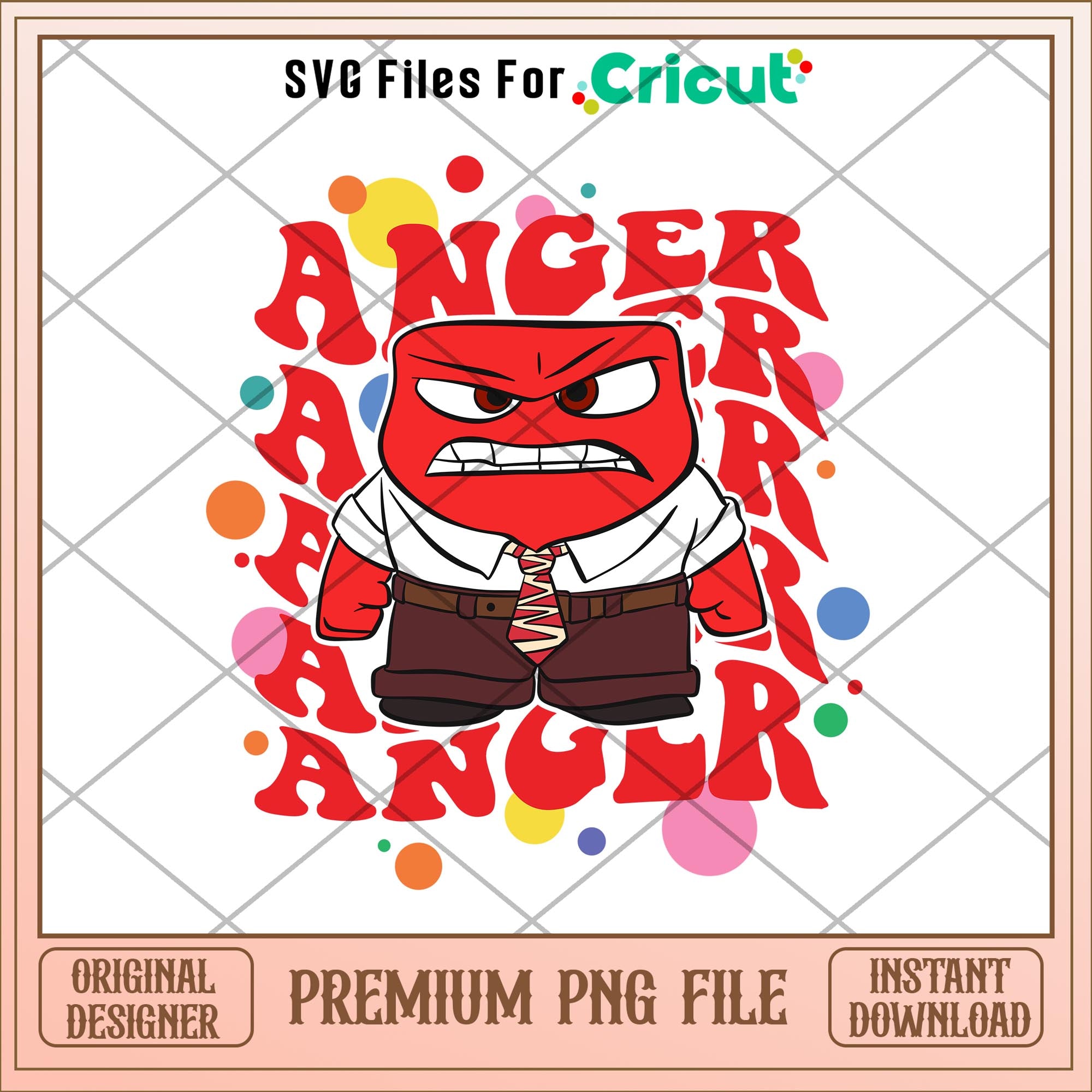 Inside out 2 anger png – svg files for cricut