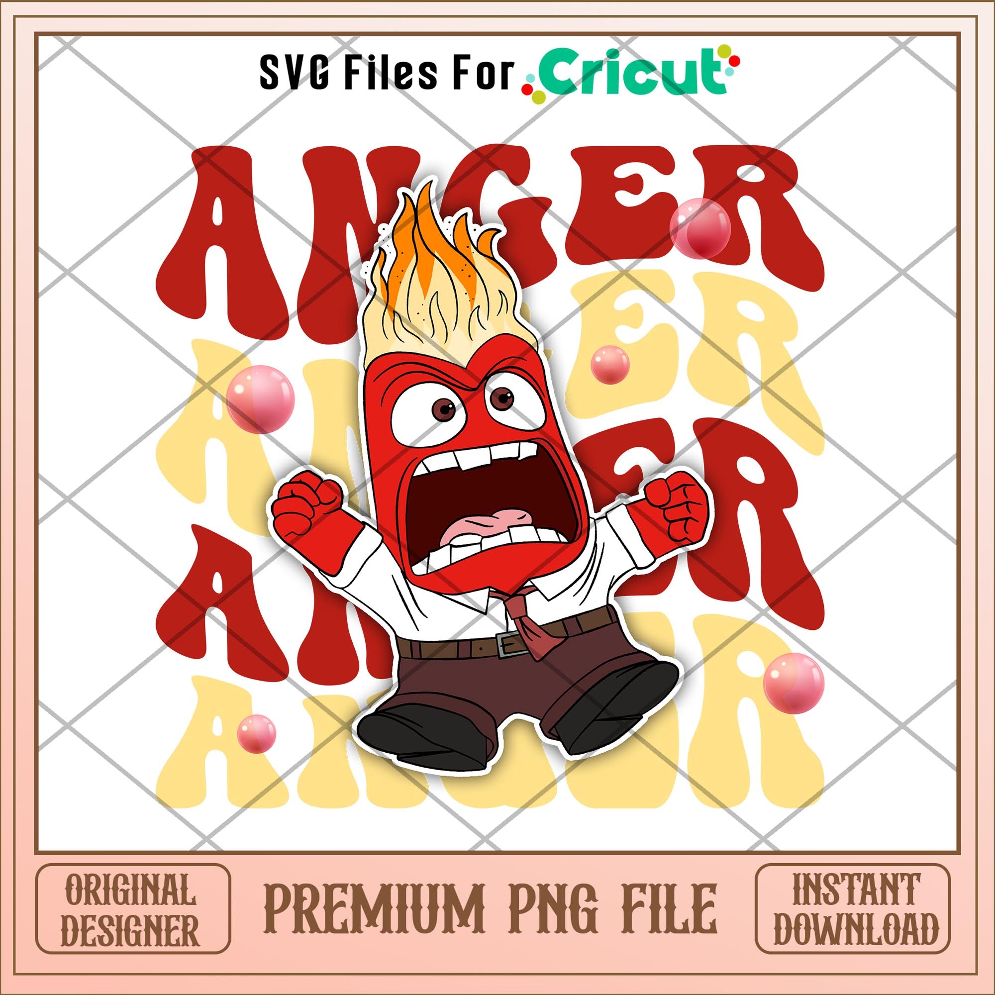 Inside out 2 anger emotion png – svg files for cricut