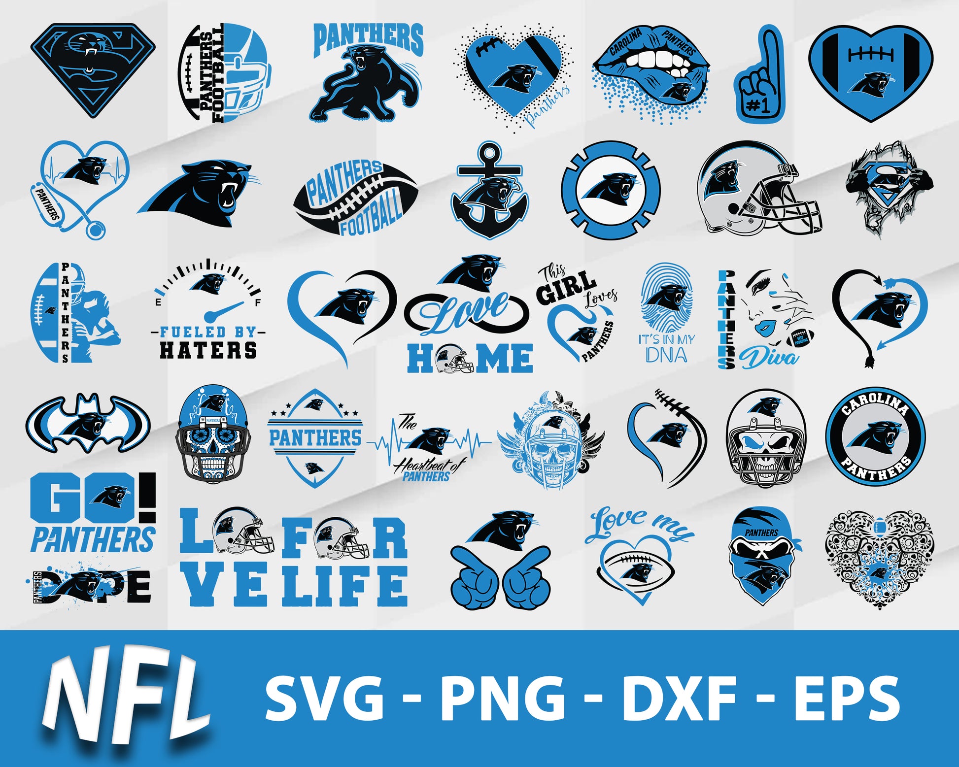 Carolina panthers nfl bundle svg, carolina panthers football​ svg