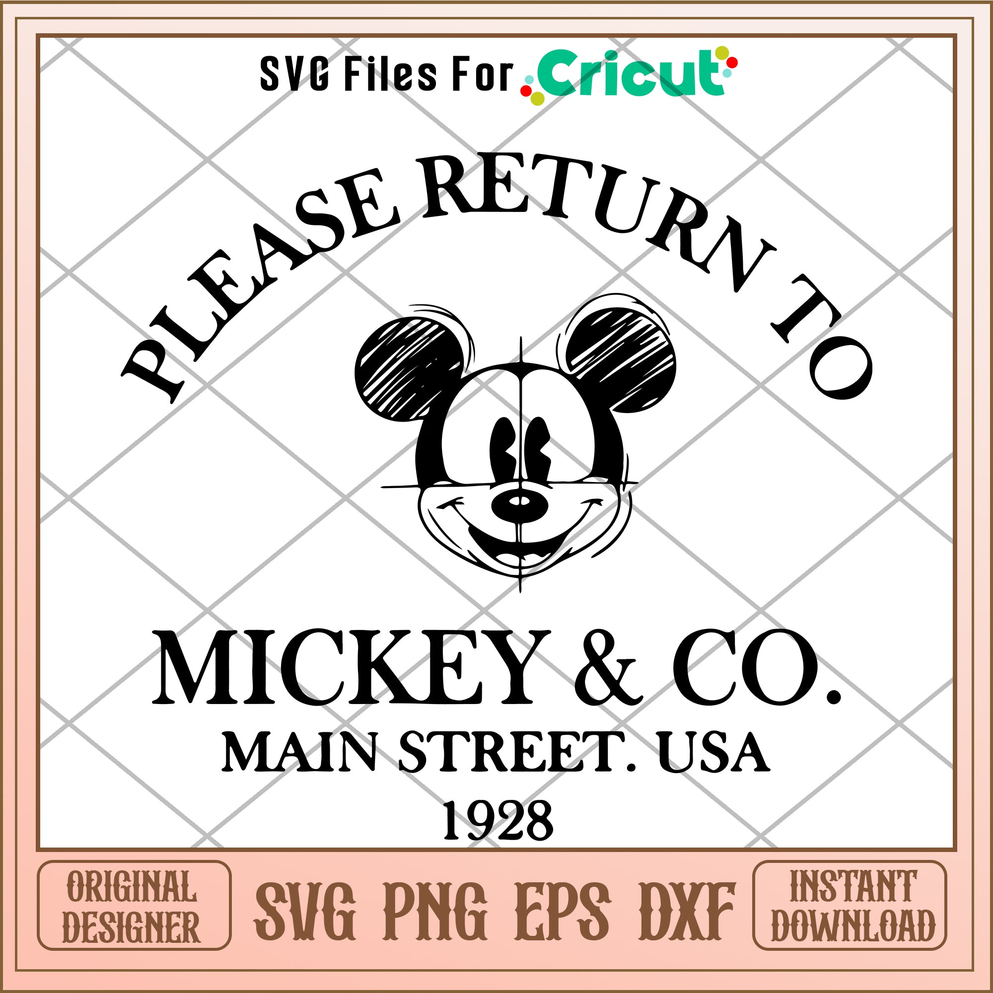 Mickey co main street usa SVG design – svg files for cricut