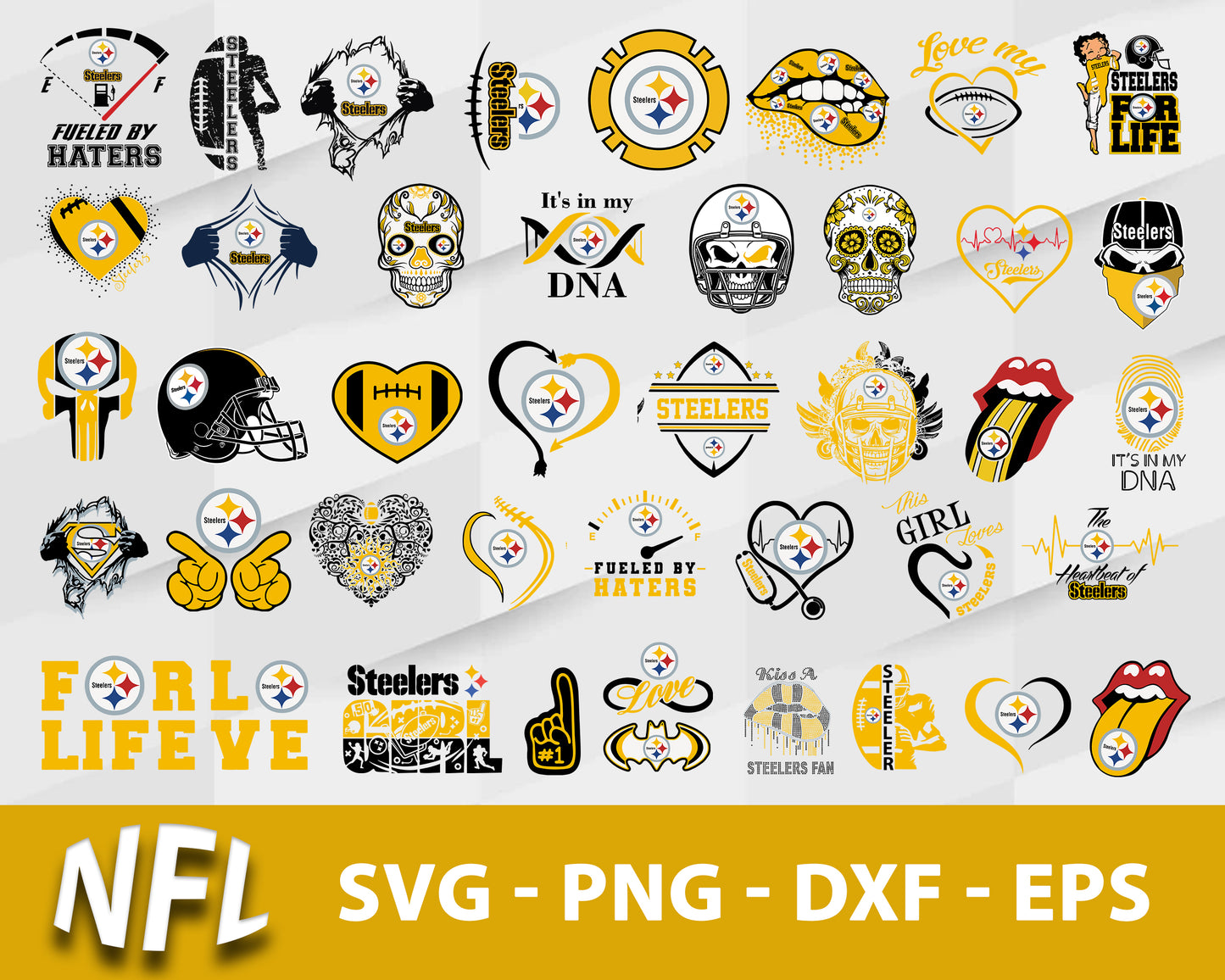 Pittsburgh steelers logo nfl bundle svg, pittsburgh steelers football​ svg