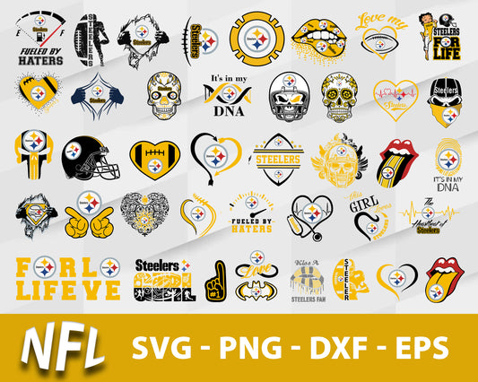 Pittsburgh steelers logo nfl bundle svg, pittsburgh steelers football​ svg