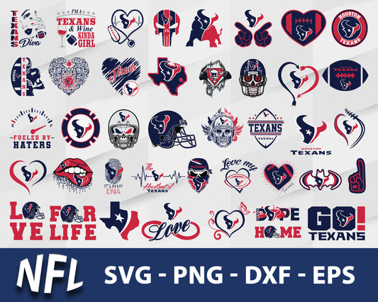 Houston texans logo nfl bundle svg, houston texans football​ svg