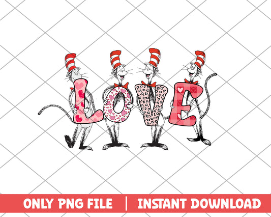 the cat in the hat love png