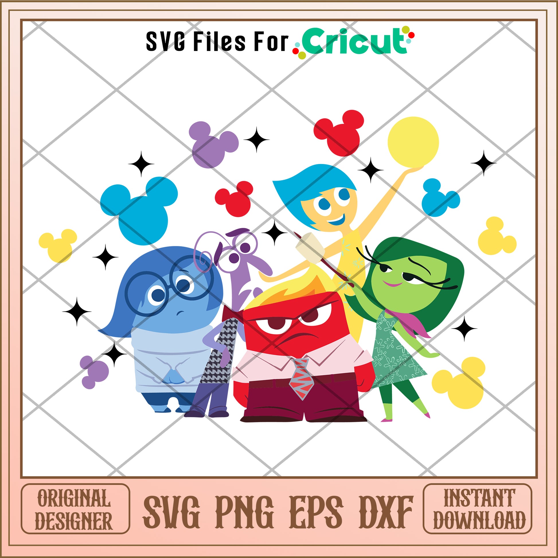 Disney Inside out 2 x mickey SVG design