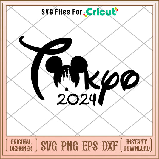 Disney Mickey tokyo 2024 SVG design