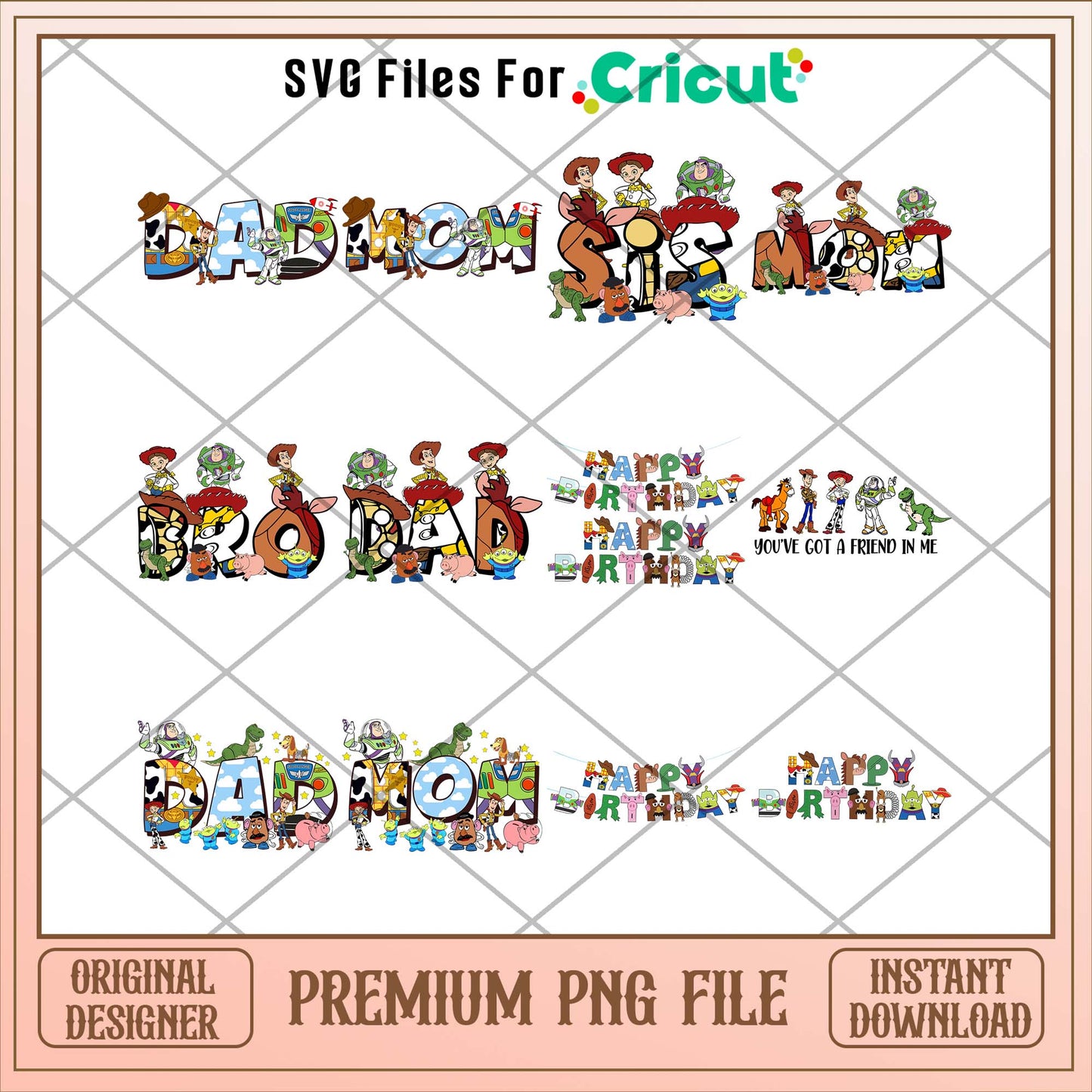 Toy story family png bundle