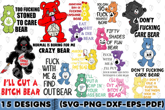 Evil Care Bears svg bundle