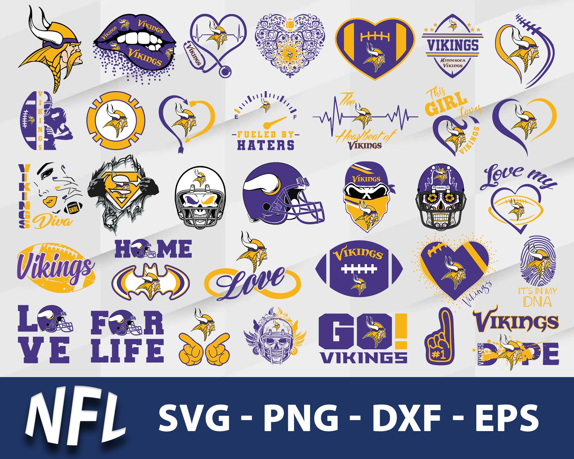 Minnesota vikings logo nfl bundle svg, Minnesota vikings football​ svg