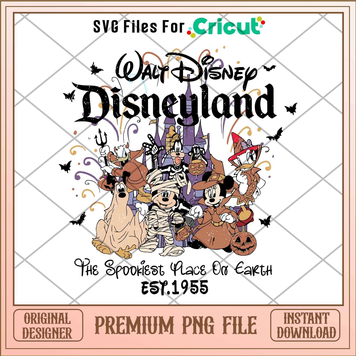 walt disney disneyland the Spookiest Place On Earth esy.1955 png, Disney characters png, Digital Download