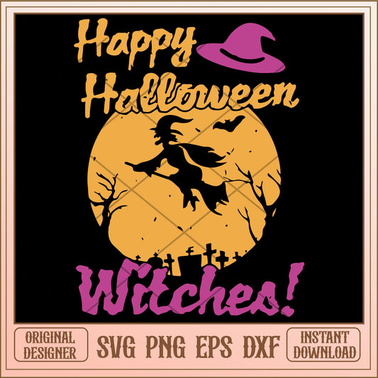 witches  Happy halloween svg, halloween characters svg, digital download