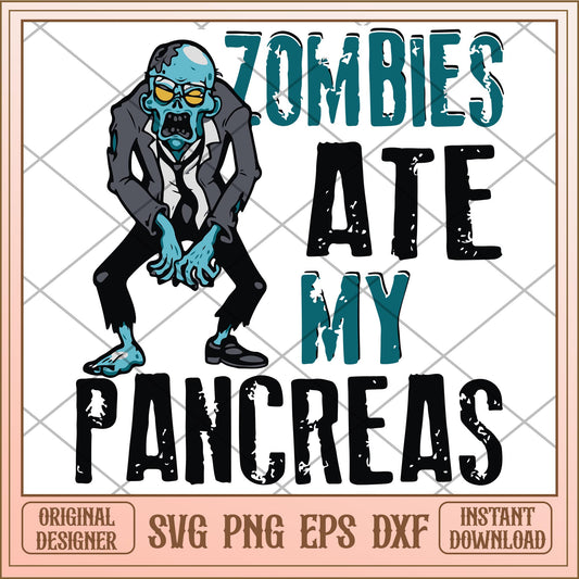 zombies ate my pancreas svg, halloween characters svg, digital download