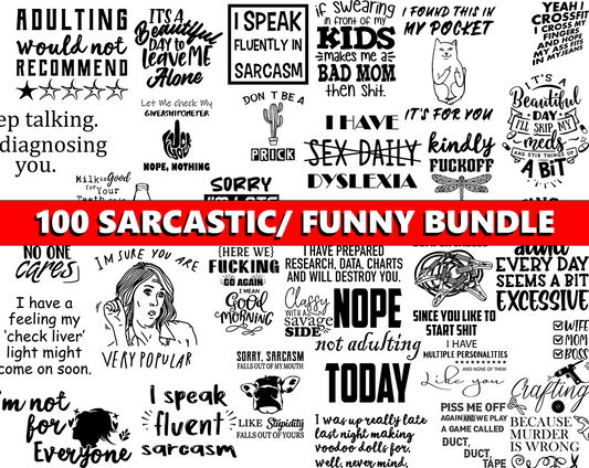 Sarcastic Svg Bundle, Funny Quotes Svg, Sarcastic Svg Files, Sassy Svg, Sarcastic Quotes Svg Bundle, Funny Quotes Svg, Cut File for Cricut - svg files for cricut