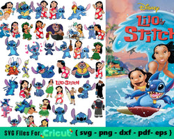 Lilo And Stitch Bundles Svg files for cricut, Disney Svg, Lilo And Stitch, Lilo Svg, Stitch Svg, Monster Svg, Little Girl Svg, Friendship Svg, Cartoon Svg