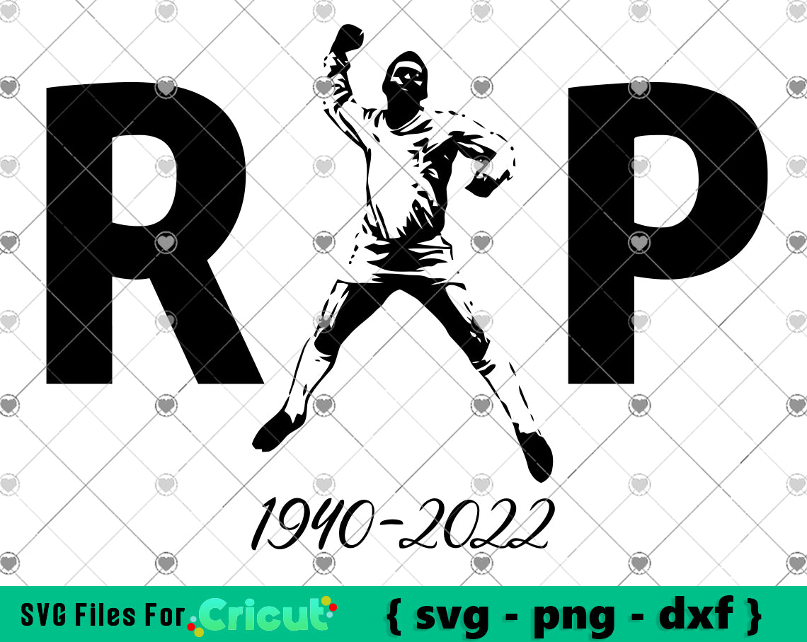 RIP Pele Brazil SVG, Rip Pele SVG, Pele Soccer SVG