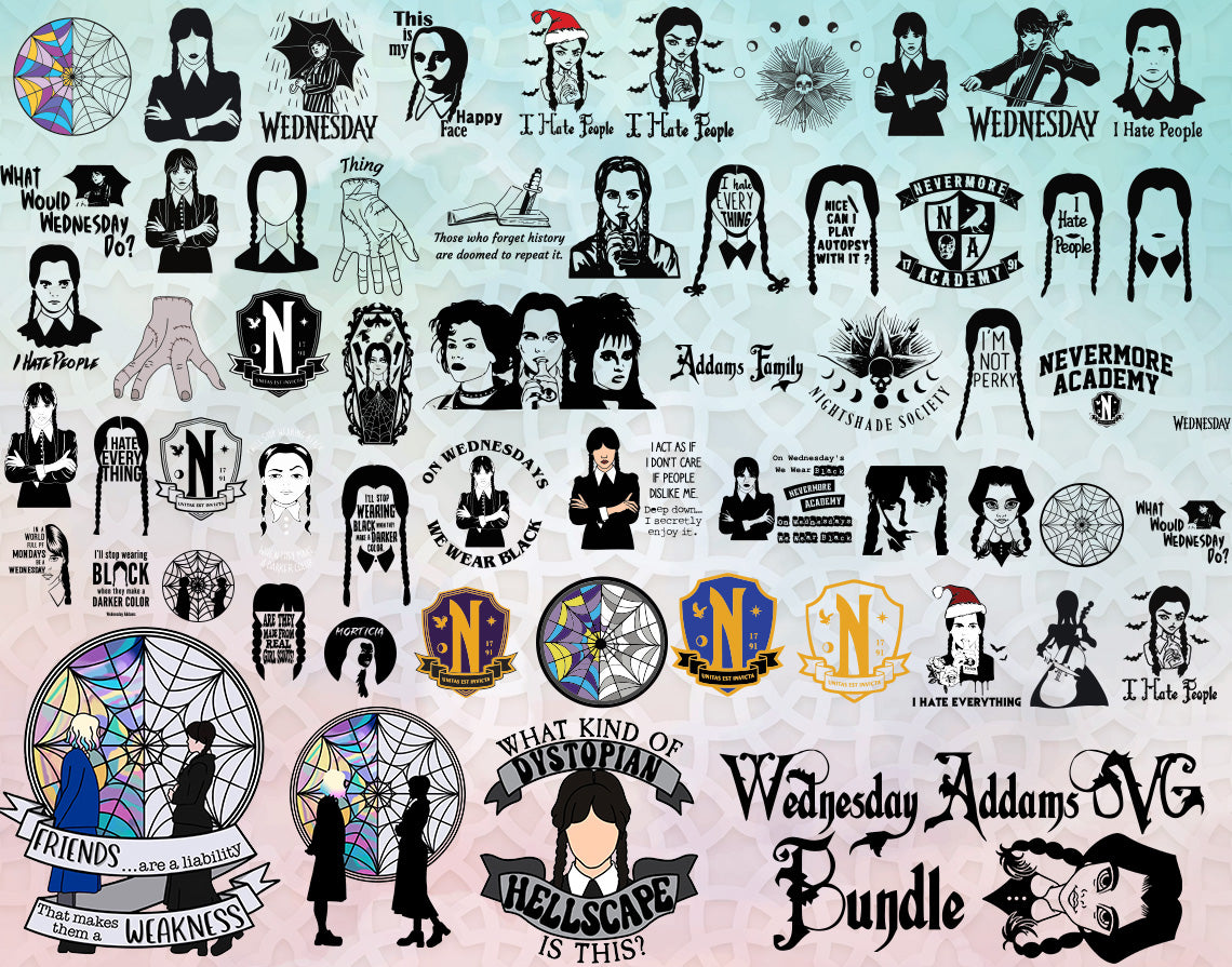 Wednesday Addams SVG FILES FOR CRICUT