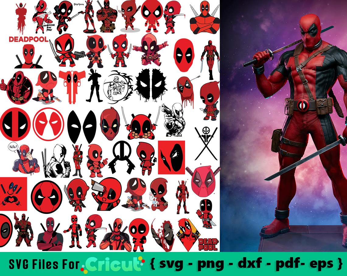 deadpool svg, deadpool svg cricut, Layered Item, Deadpool Cricut, Silhouette Clipart, Digital Vector Cut File, Instant Downlaod