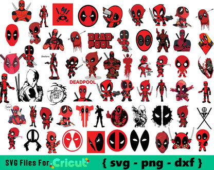 deadpool svg, deadpool svg cricut, Layered Item, Deadpool Cricut, Silhouette Clipart, Digital Vector Cut File, Instant Downlaod - svg files for cricut