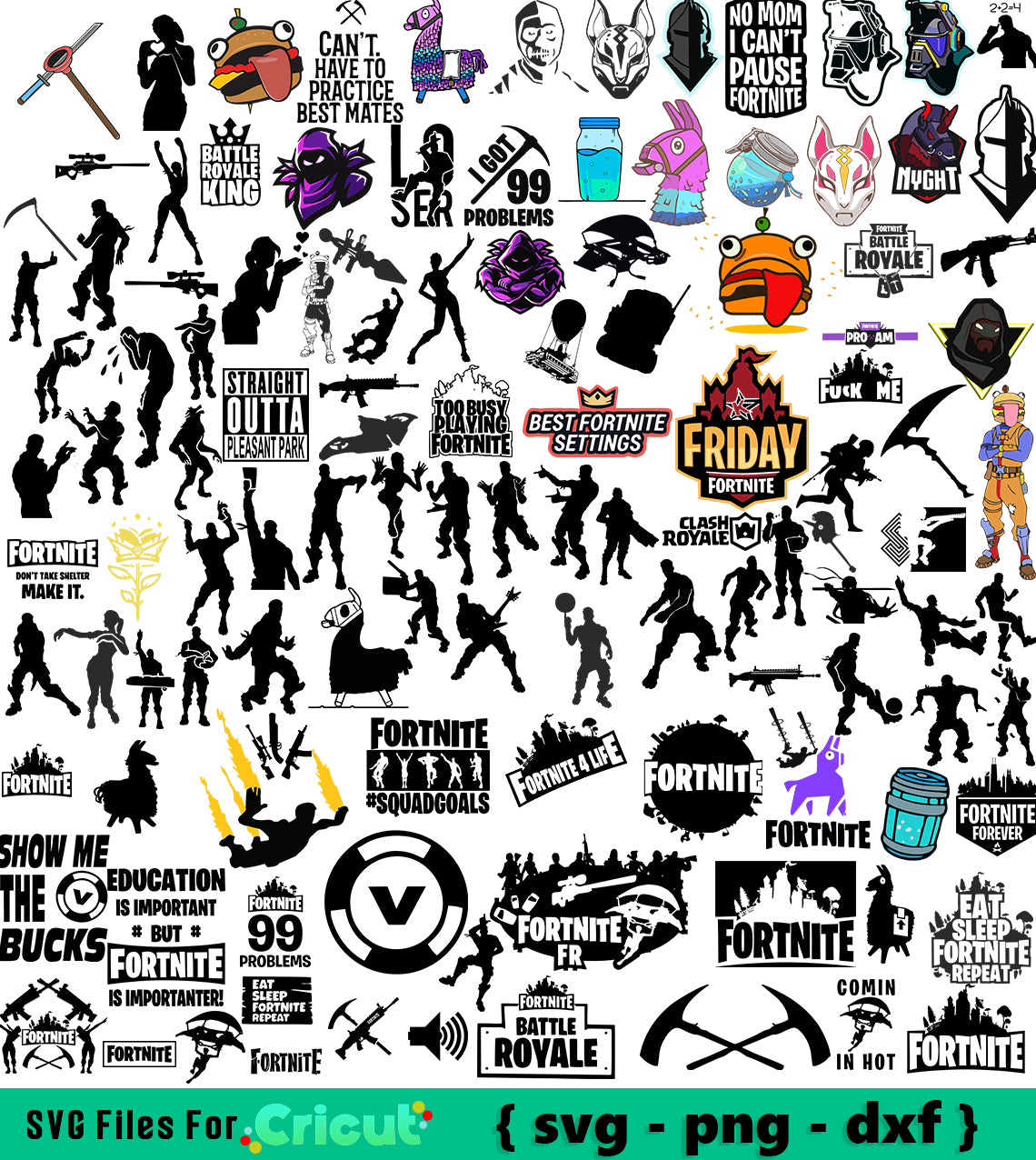 fortnite svg bundle, Bundle fortnight svg, eps, png, svg files for cricut