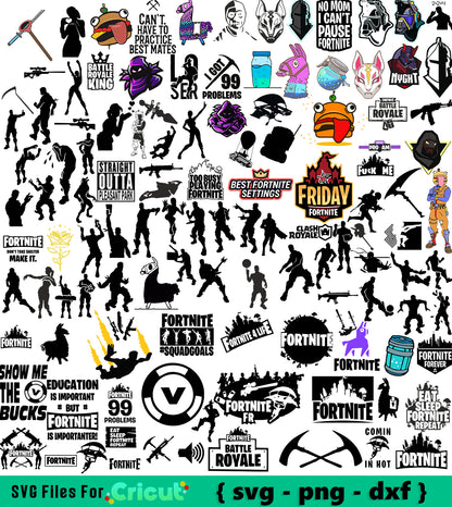 fortnite svg bundle, Bundle fortnight svg, eps, png, svg files for cricut