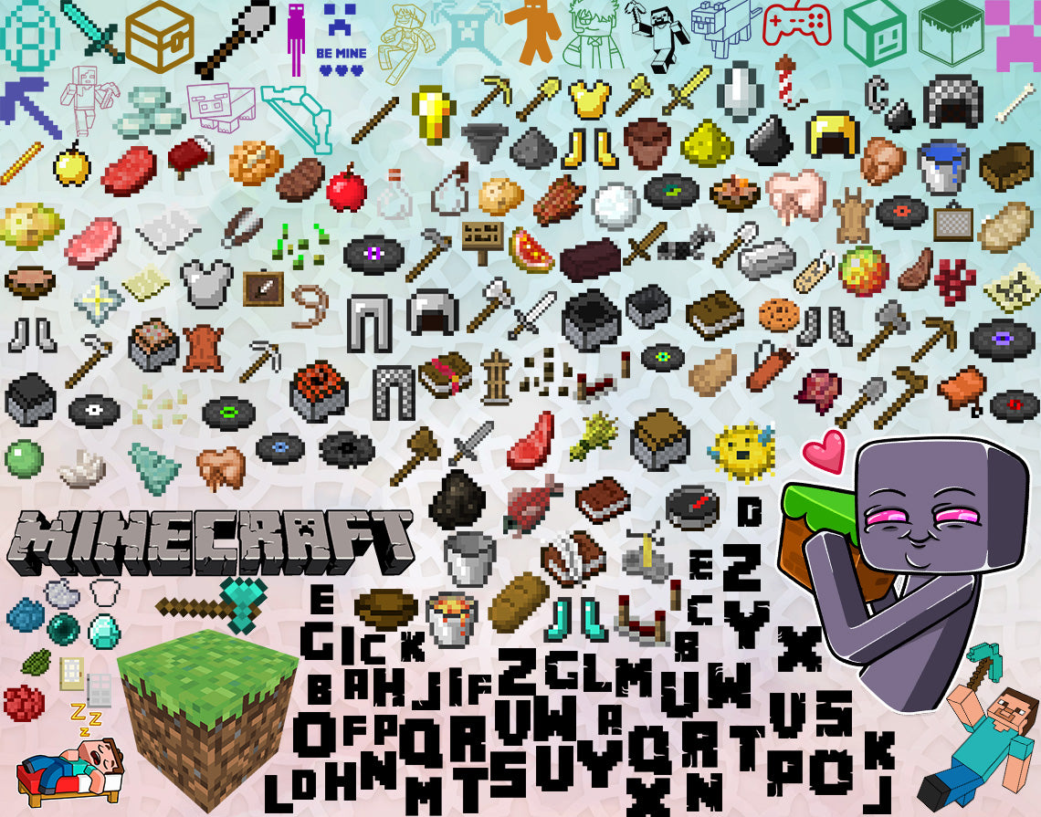 Minefactory Svg Minecraft Svg Bundle, Minecraft Clipart, Minecraft Png, Steve, Layered ...