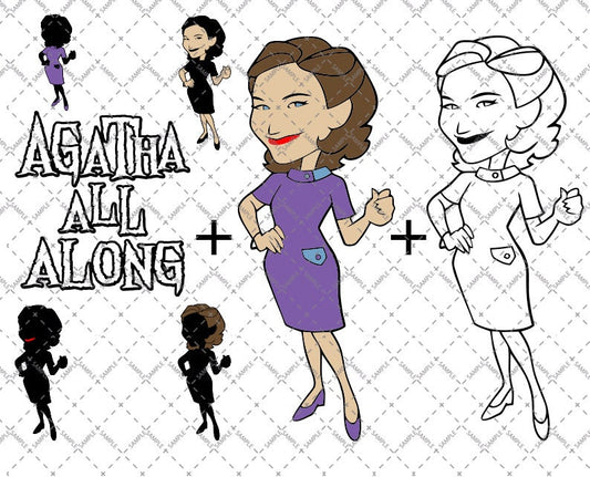 WandaVision Agatha All Along svg, png, eps, dxf, pdf, Digital download