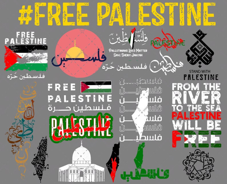 FREE PALESTINE svg, Svg Bundle cut files for Palestine and palestinian, png and svg files ready to cut. Palestinian Arabic Calligraphy
