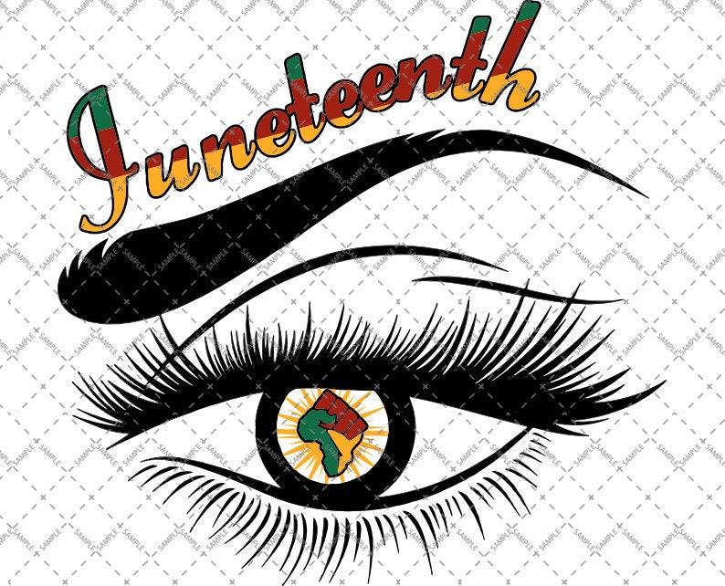 Bright Eyes Juneteenth - Juneteenth Eye African American svg, Juneteenth Eye svg, Easy to cut