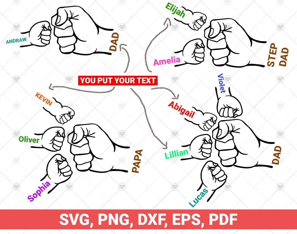 Fist Bump Set svg