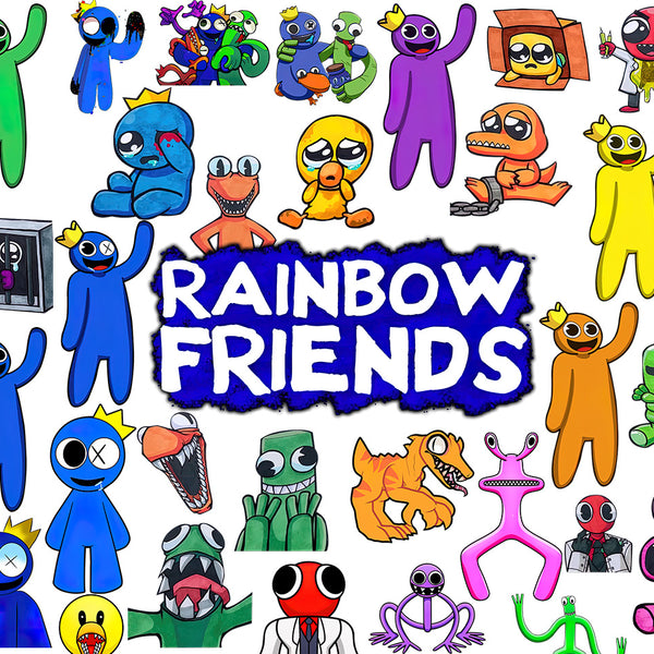 Green Rainbow Friends SVG Orange Rainbow Friends PNG