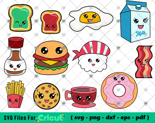 Cute food clip art svg