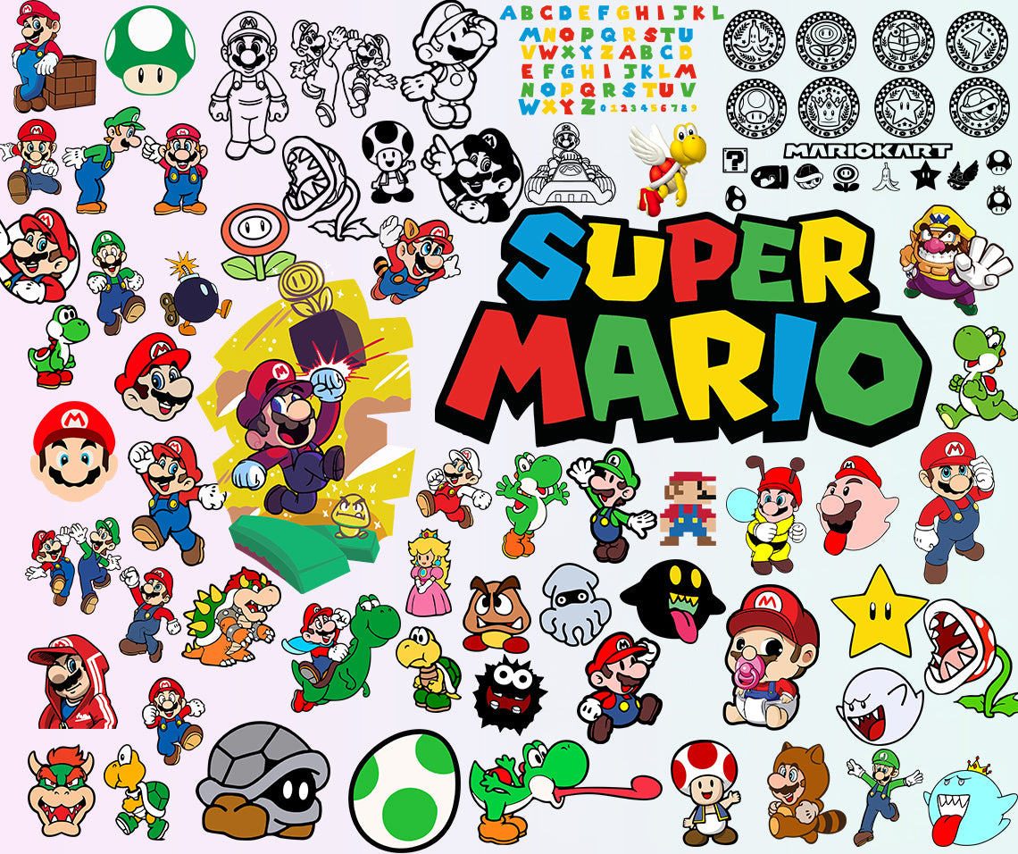 Super Mario SVG Bundle