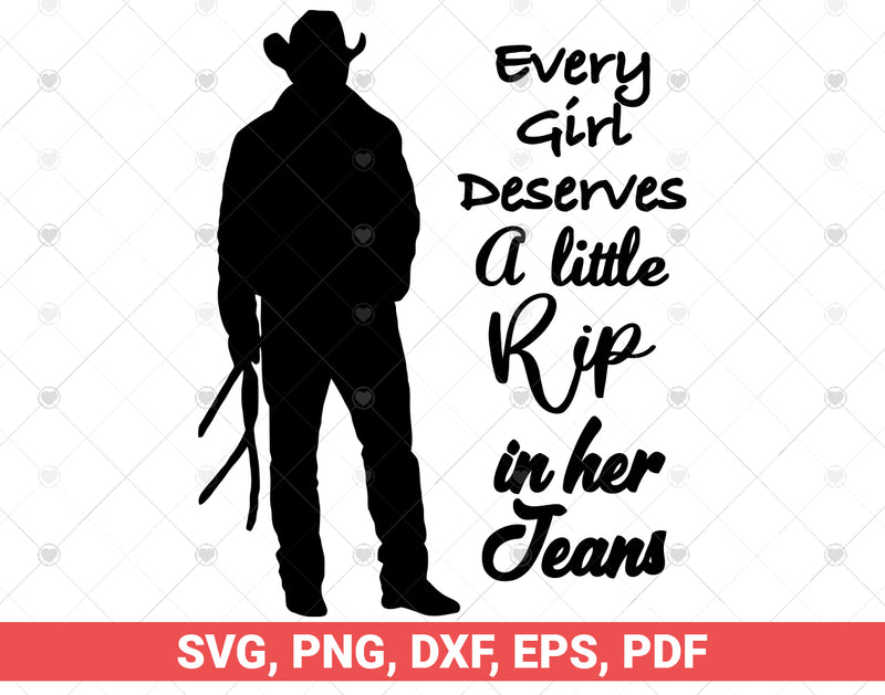 Every Girl Needs A Little Rip In Her Jeans svg
