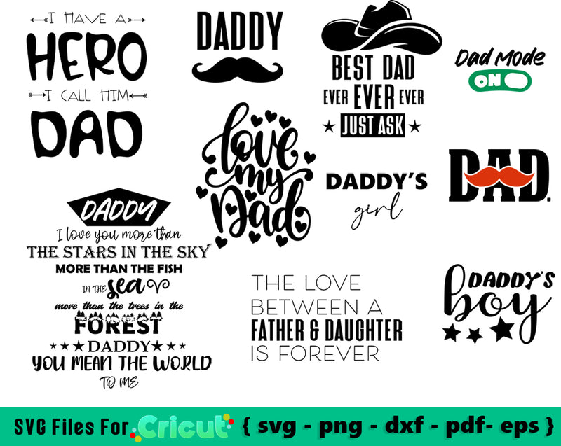 Dad svg bundle, Fathers day svg, Dad svg, Dad life svg, Daddys girl svg, daddy svg, Funny dad svg, Dad quotes svg, Daddys Boy  svg png